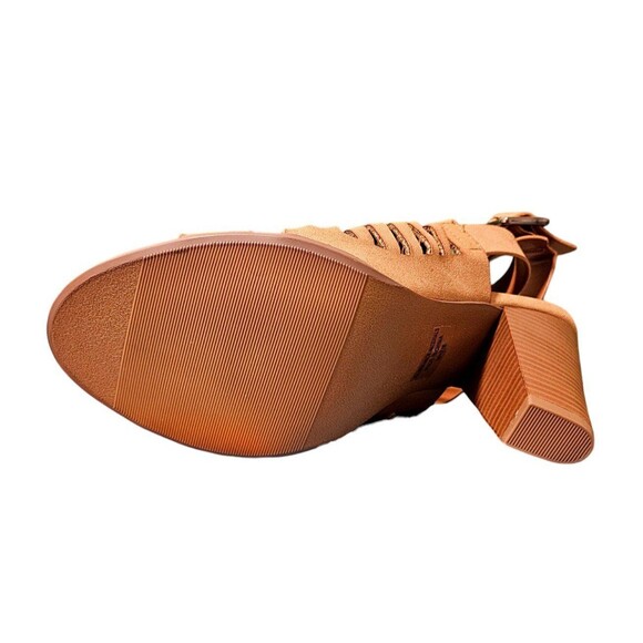 NWT Rue 21 Etc Women's Brown Open Toe with 4" Heels Shoes Size M 7/8 NEW - Picture 6 of 7